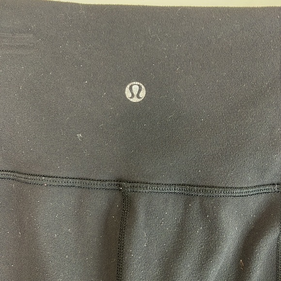 Lululemon Skinny Groove Pant II Full-On Luon (Roll Down) Black High Waisted 6 - Picture 6 of 8